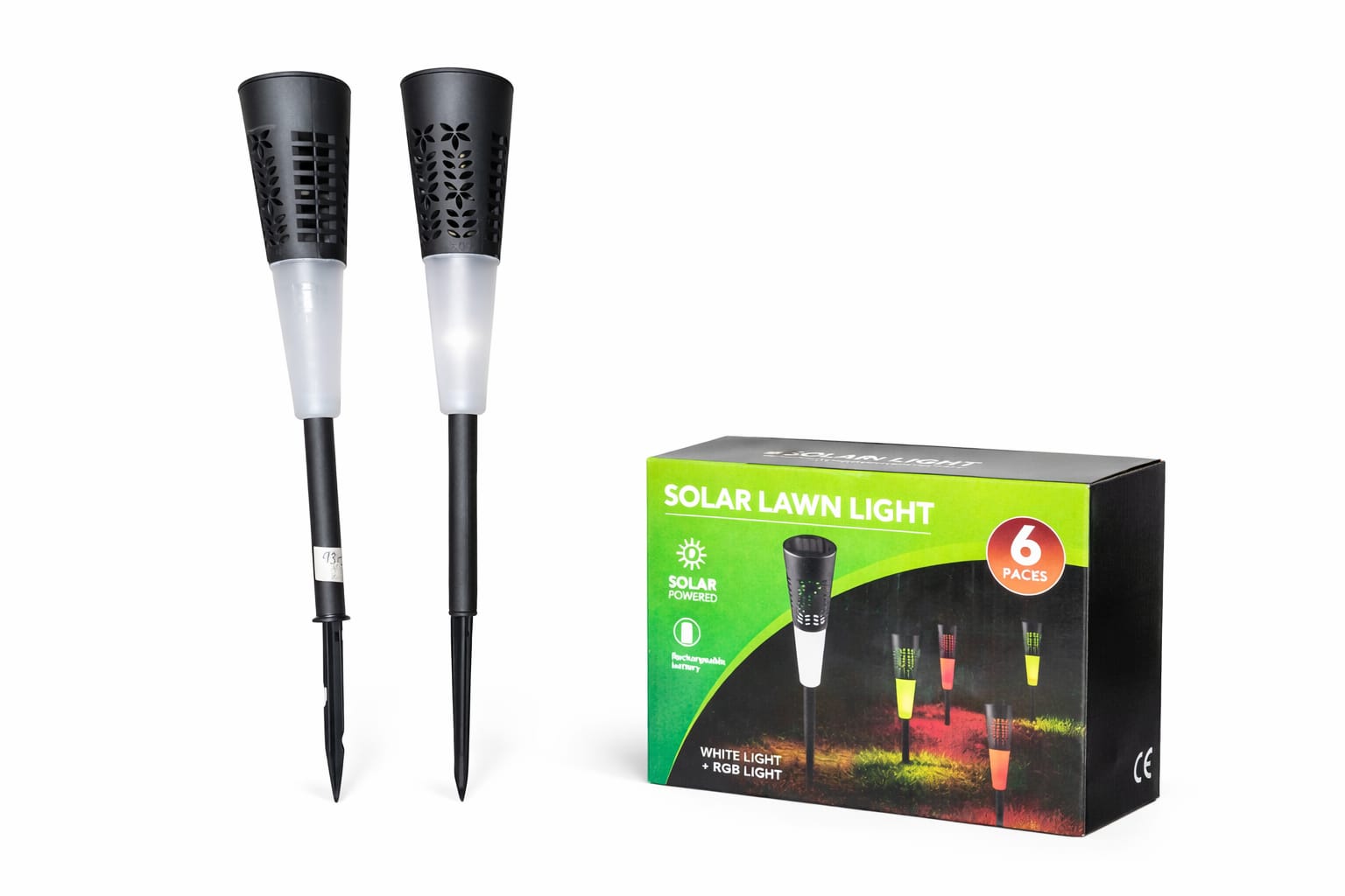 Solare Rasenleuchten mit RGB-Farbwechsel im 6er-Set